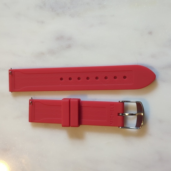 Michele Red Watch Band - Picture 2 of 2